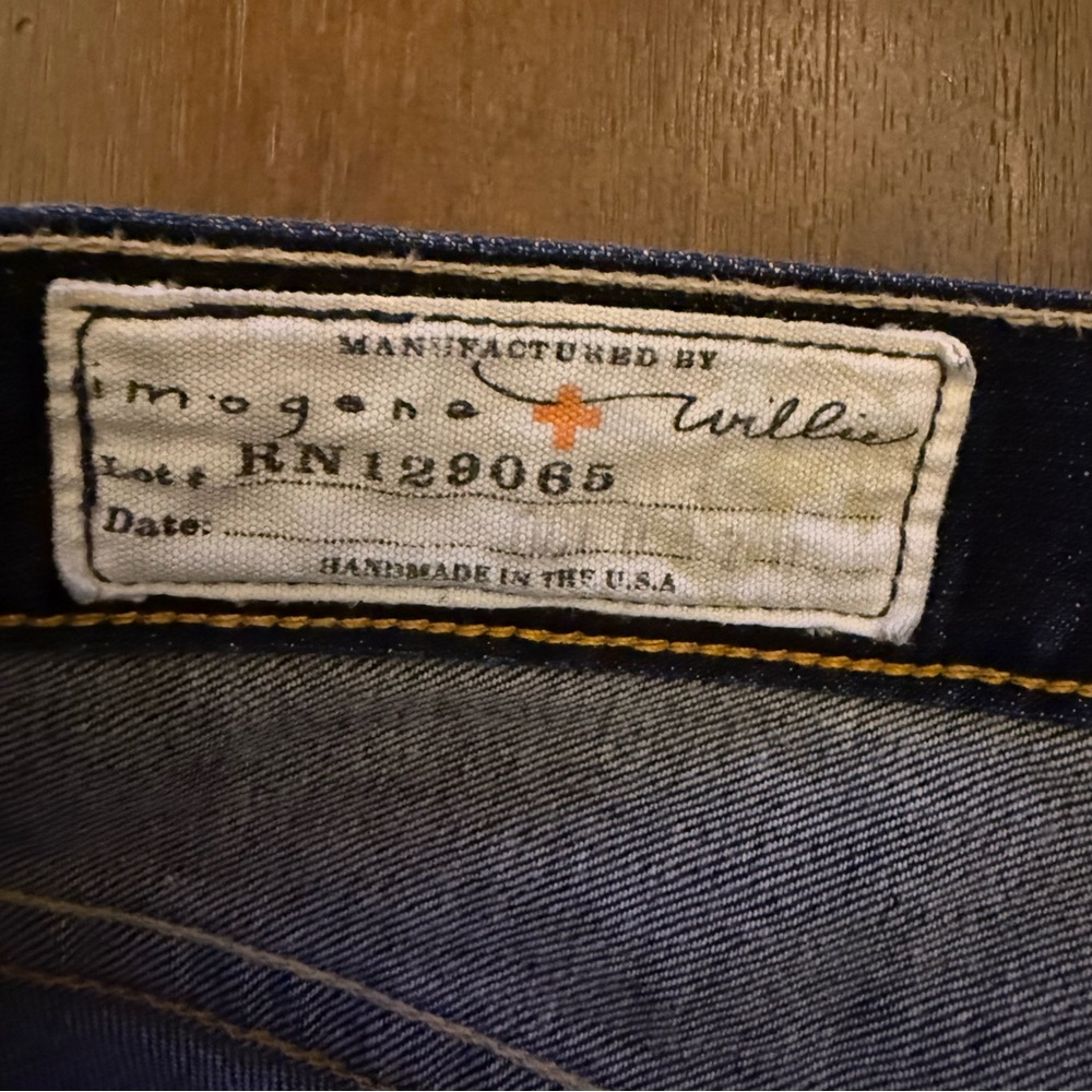 Imogene + Willie Wide Leg Jeans Size 29 x 30 Dark Wash Premium Denim - Picture 6 of 13